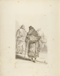 The Simplers, płyta 26 z The Cries of London, przedstawiająca kilku wędrownych handlowców...